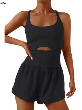 Running Onesie One Piece Jumpsuit Athletic Romper Stretchy Workout Yoga